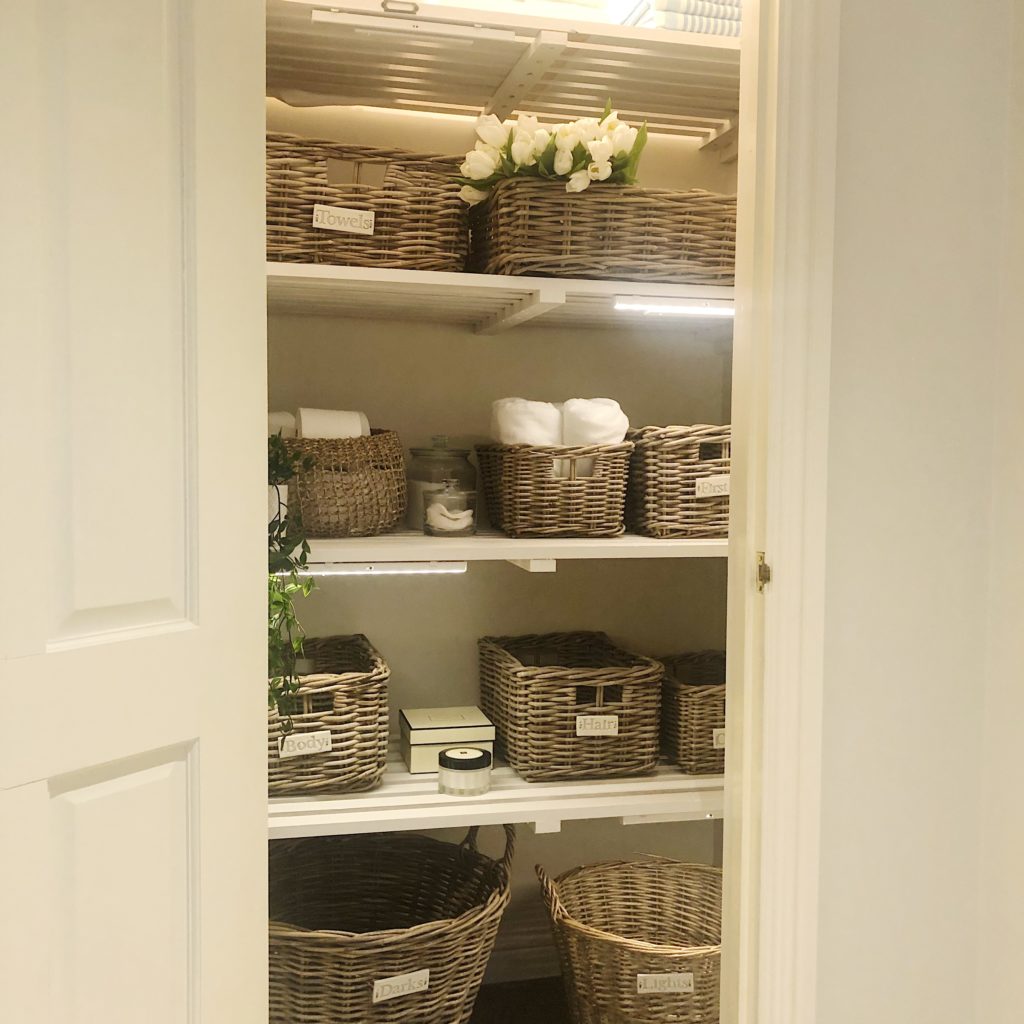 linen cupboard makeover and organisation