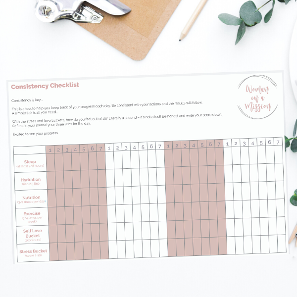Consistency Planner (1) consistency checklist to help stop those blues this January