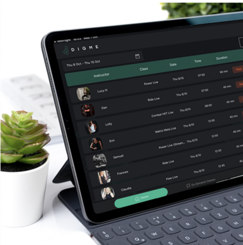 visual of app with dig meat home