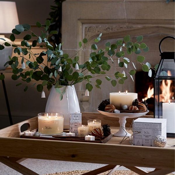 festive display of candles preparation in advance for a stress free Christmas and christmas food prep 