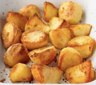 Roast potatoes prepared in advance for a stress free Christmas food prep 