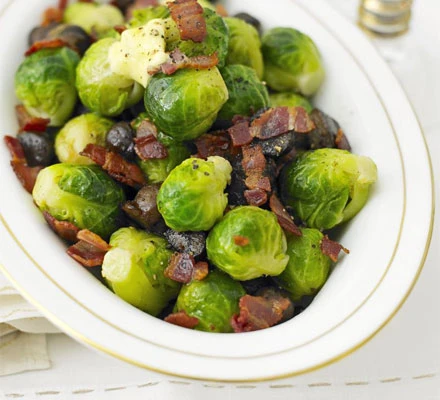Roast sprouts prepared in advance for a stress free Christmas