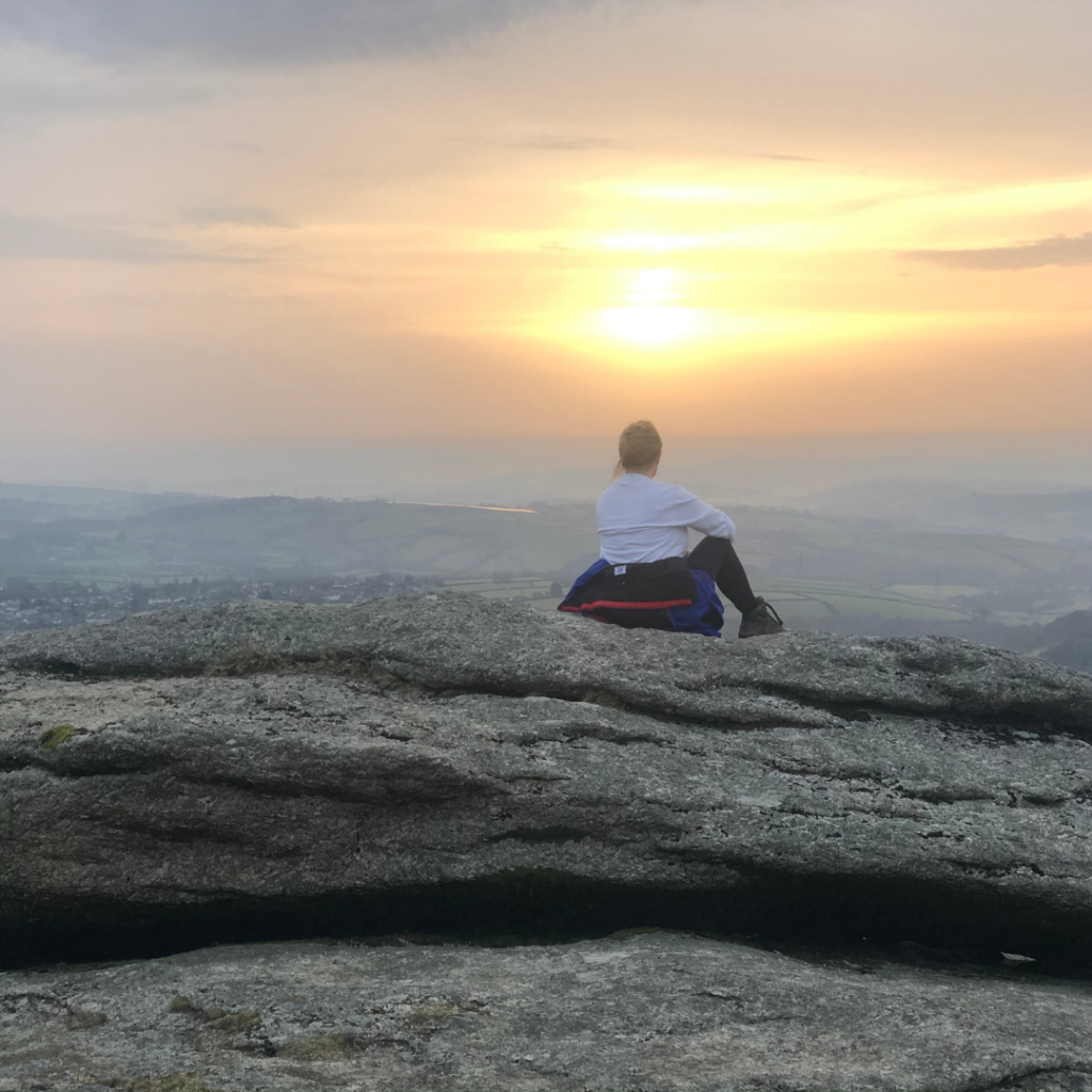 me on Dartmoor watching the sunrise