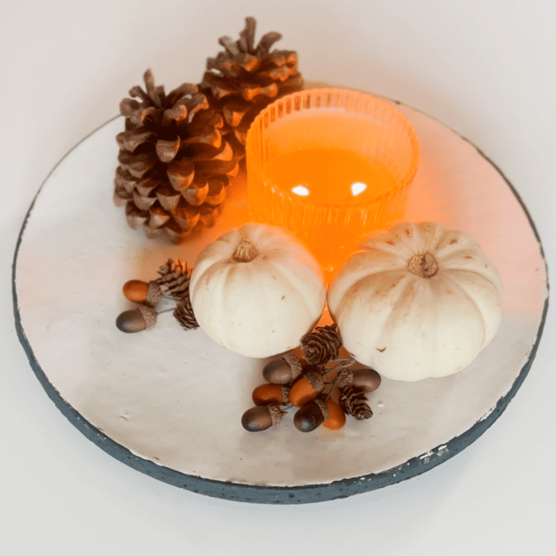 White Pumpkins on a white bowl for Pumpkin Season recipes