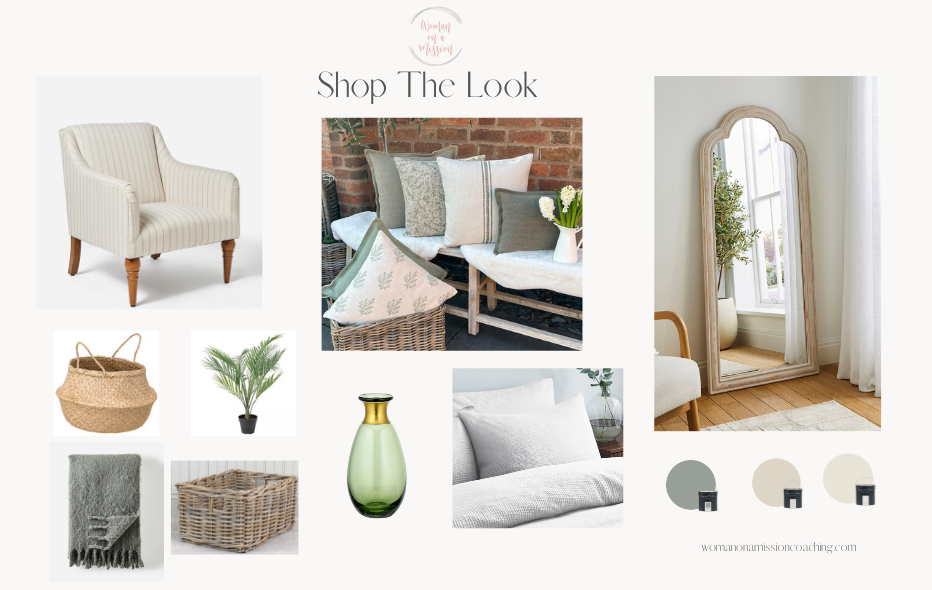 Finished bedroom makeover styled with JD Williams